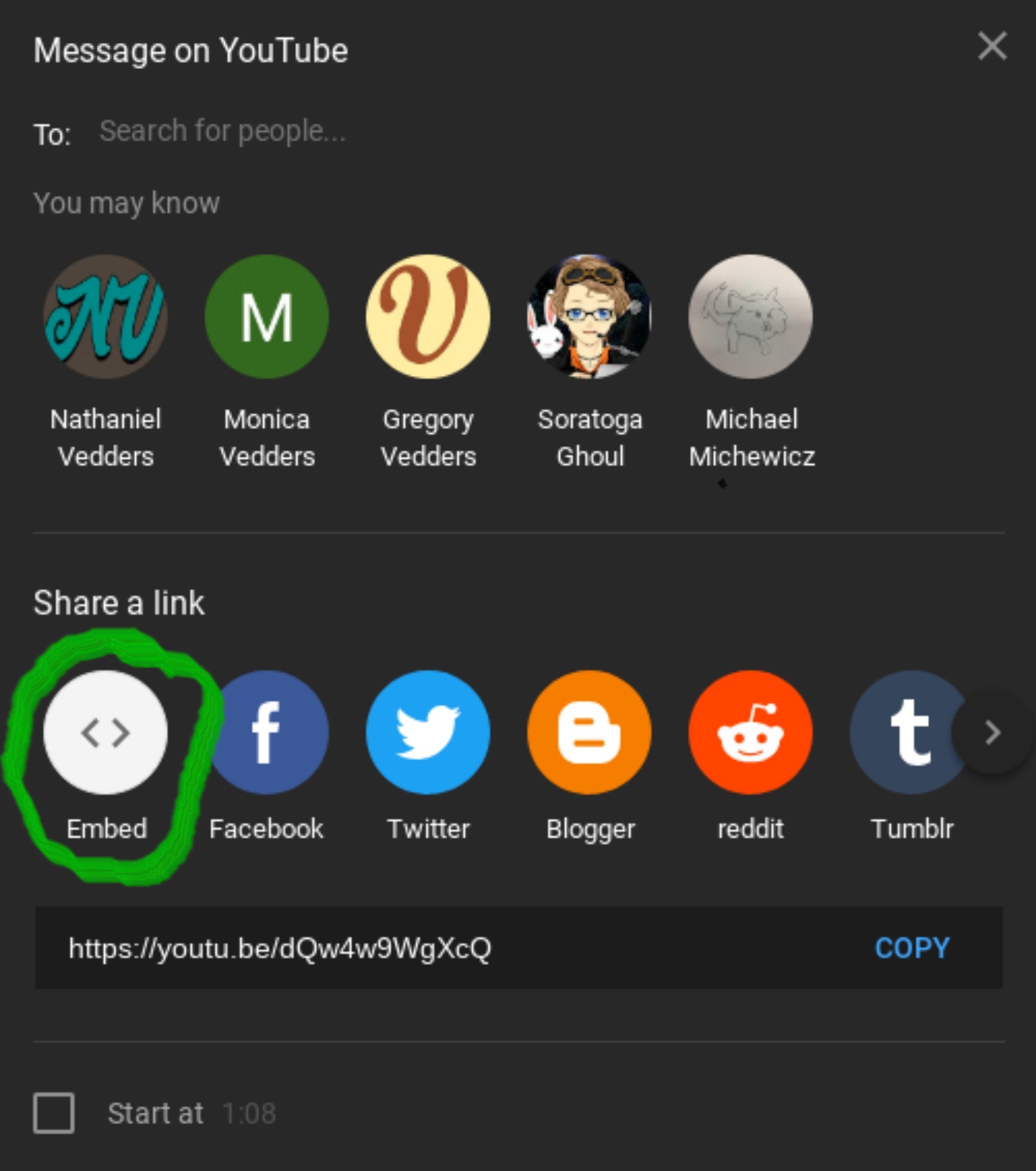 Picture of share button